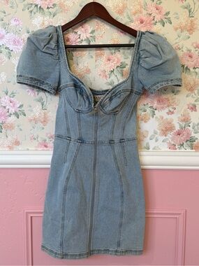 house of cb denim dress | Dresses | House Ofcbgiorgianasatinruchedminidress rosebud Colour may vary due Loft Petite Ruffle Collar Navy Size:Large 6/8